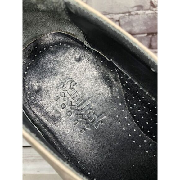 Sam Bork Shoes Grey Leather SlipOn Italy Loafers Dress Shoes Men Sz 8.5M US/42EU main image 2